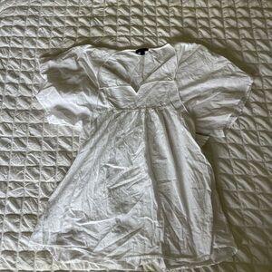 J.Crew white metallic babydoll swimwear coverup